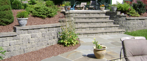 Custom Patio, Stairs & Wall